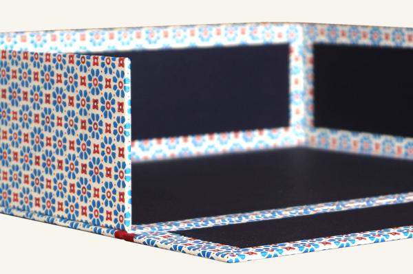 Order helper living room blue red stationery "Schreibweise"